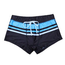 Square Leg Swimsuit - Black & Blue Racer