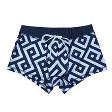 Square Leg Swimsuit - Navy Blue Key