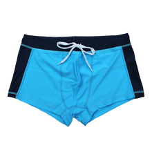 Square Leg Swimsuit - Classic Series: Sky Blue & Navy