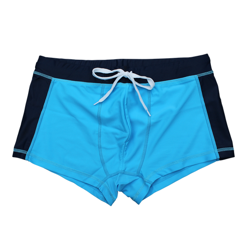 Square Leg Swimsuit - Classic Series: Sky Blue & Navy